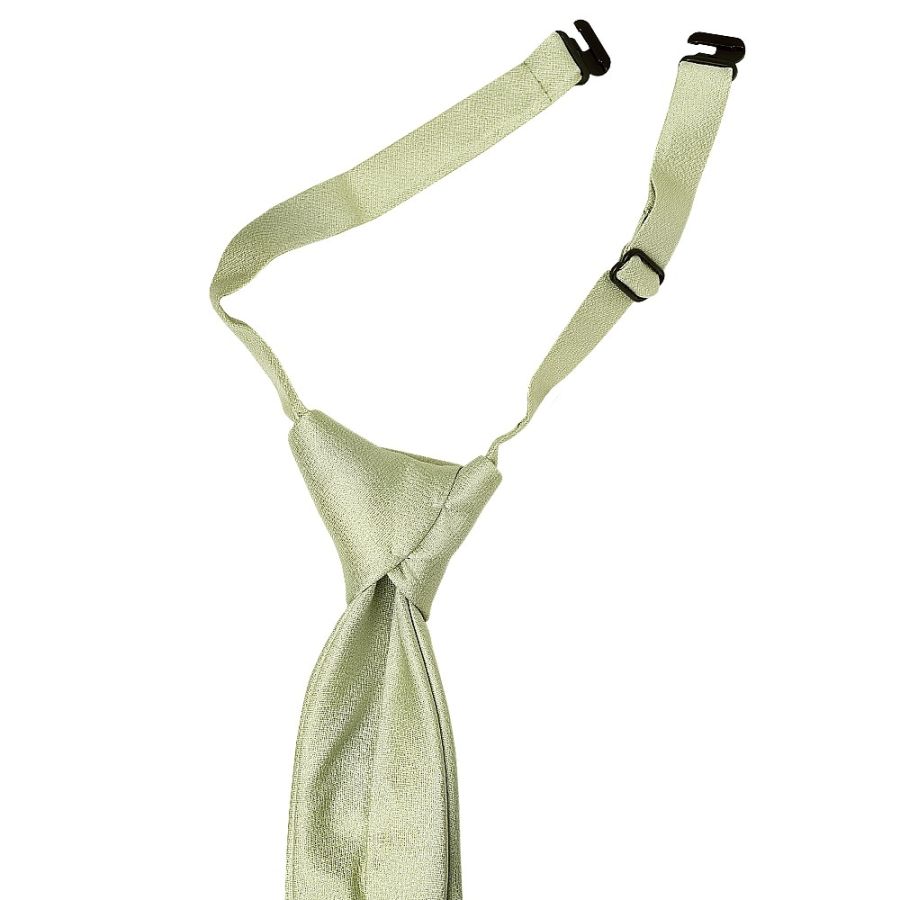 Pre Tied Sage Green Silk Boys Tie Age 4-7
