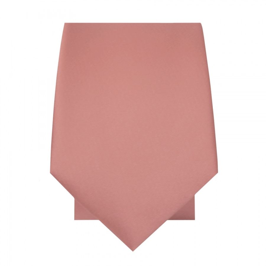 Plain Rose Gold Satin Silk Skinny Men's Tie