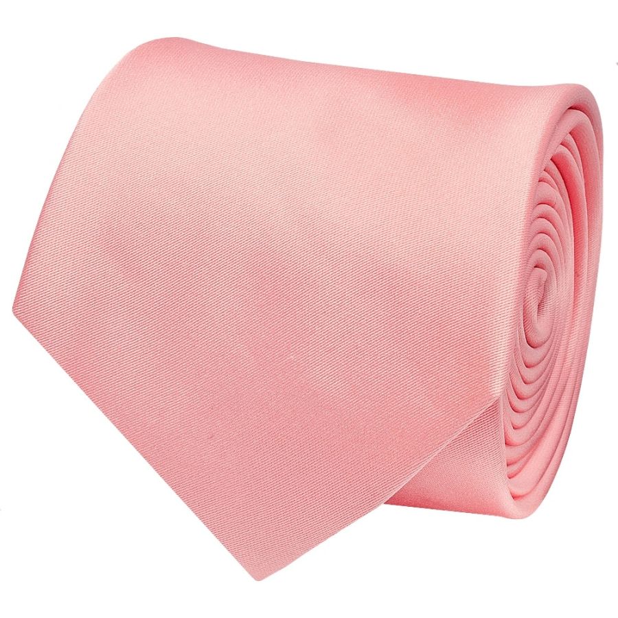 Plain Blush Rose Satin Classic Men's Tie