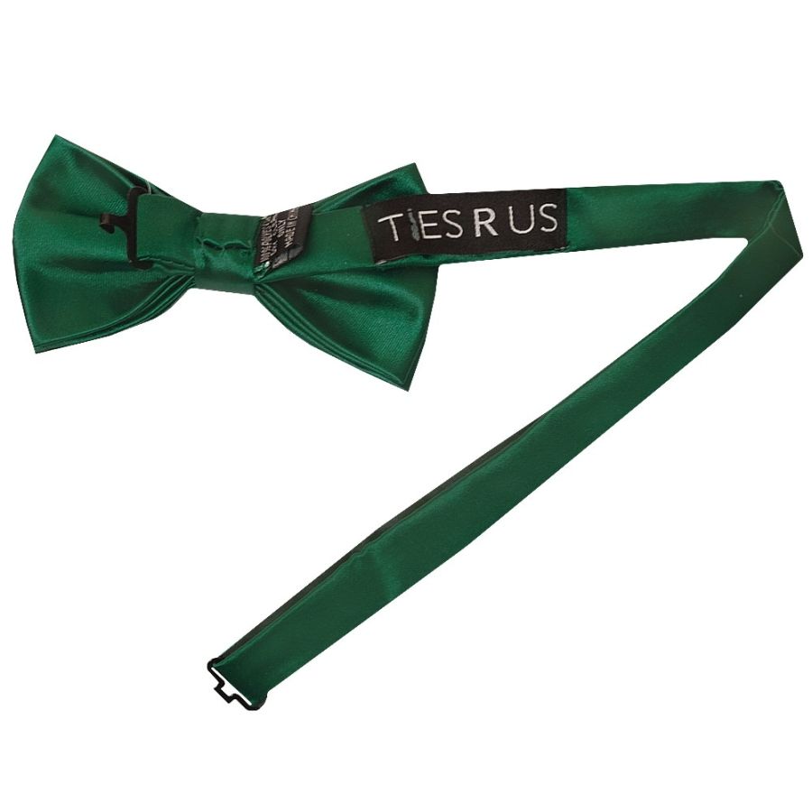 Plain Forest Green Handmade Mens Bow Tie