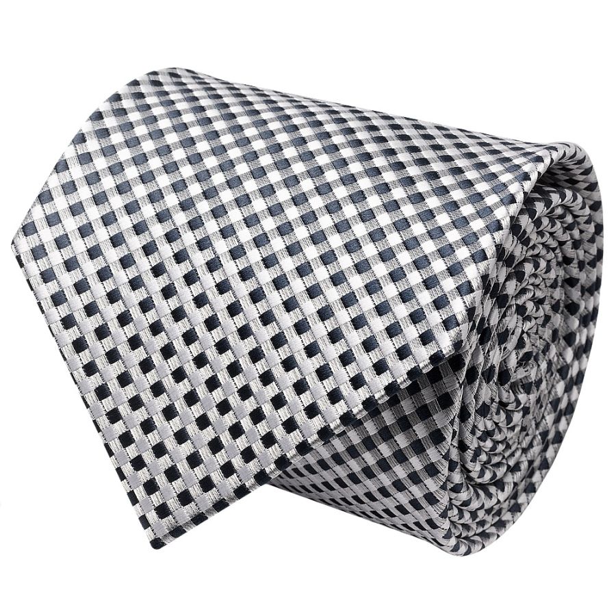 Silver Diamond Neat Classic Men's Tie