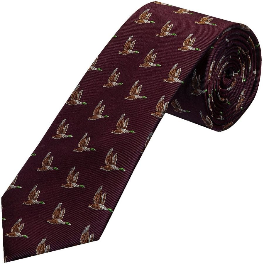 Burgundy Flying Duck Silk Classic Men's Tie