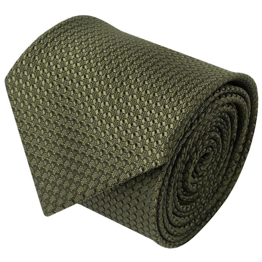 Olive Green Textured Classic Tie