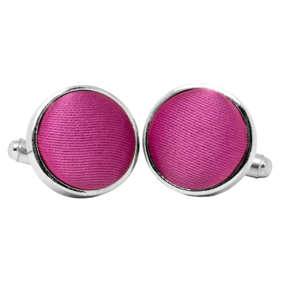 Plain Fuchsia Pink Cufflinks