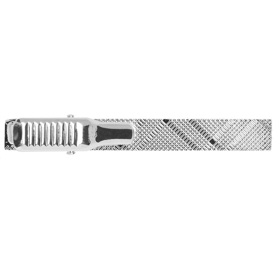 Plain Silver Metal Bar Tie Clip
