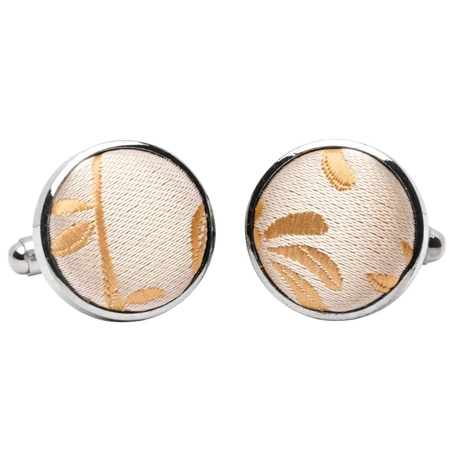 Caramel Floral Cufflinks