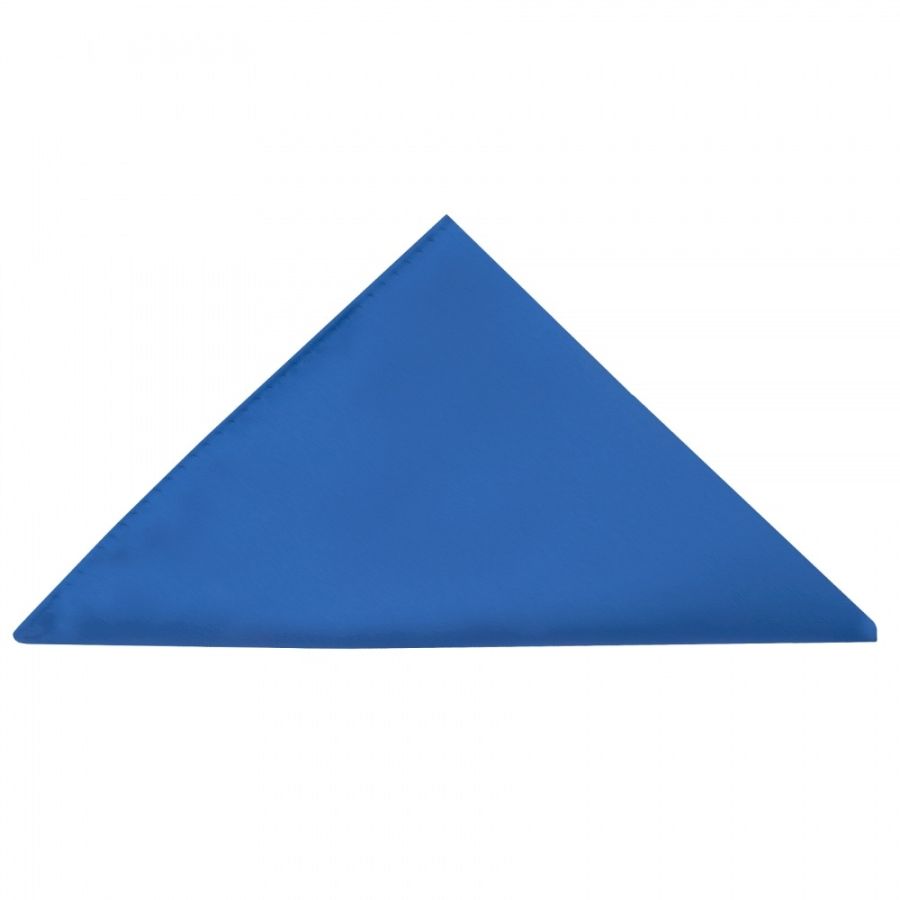 Plain Electric Blue Hand Made Mens Bow Tie and Pocket Square Set