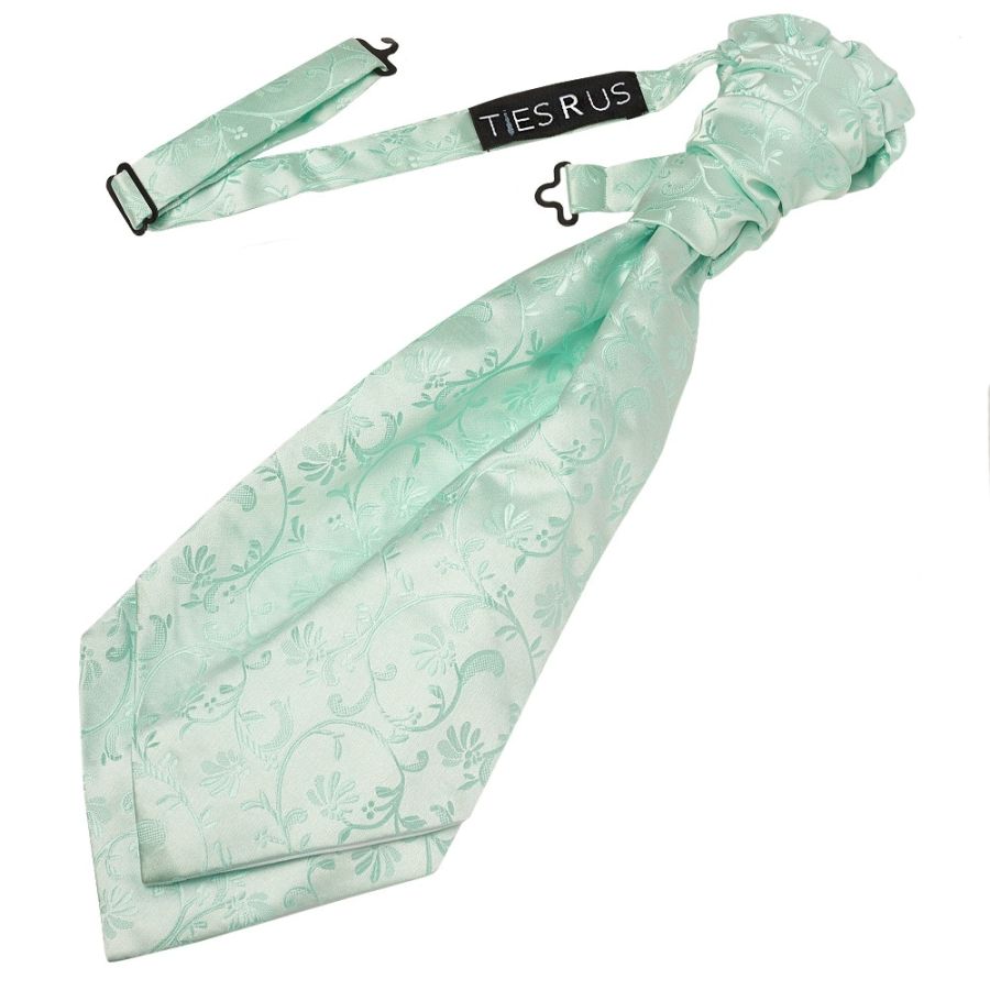 Mint Floral Men's Cravat Tie
