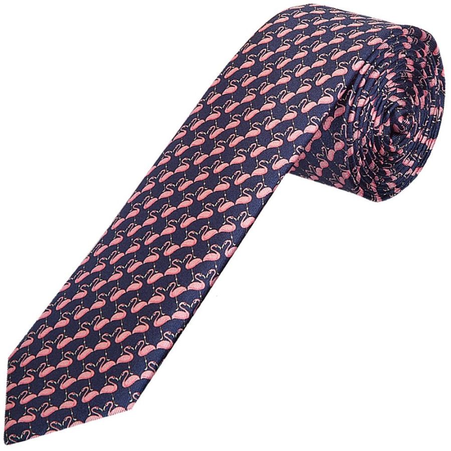 Flamingo Silk Skinny Men's Tie