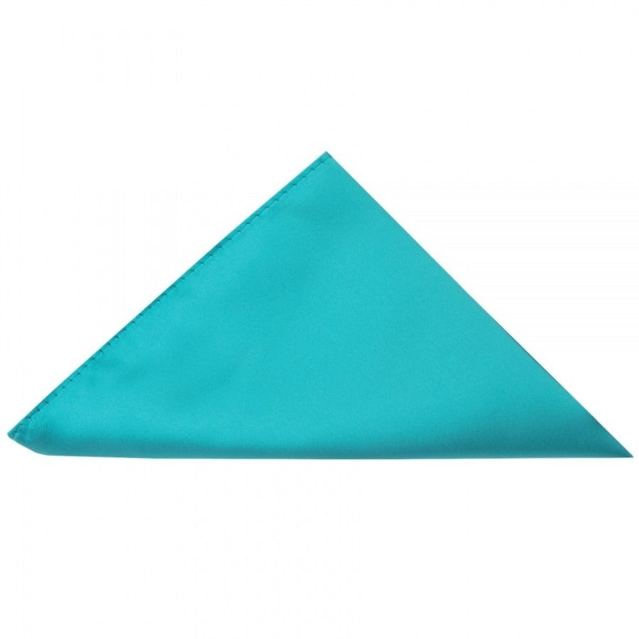 Pre Tied Turquoise Satin Boys Tie and Pocket Square Set Age 4-7