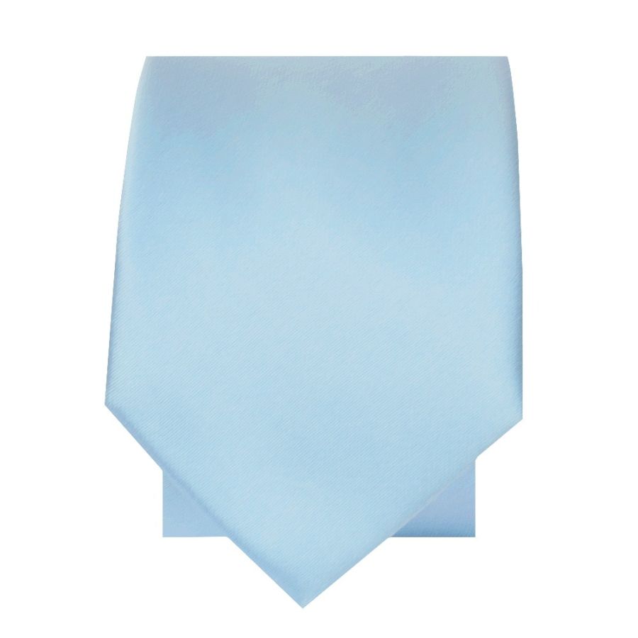 Plain Sky Blue Satin Skinny Boys Tie