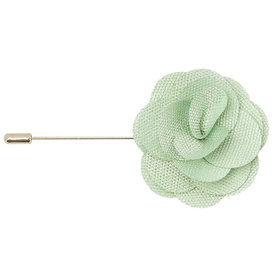 Classic Green Mens Tie with Pocket Square and Lapel Pin Set