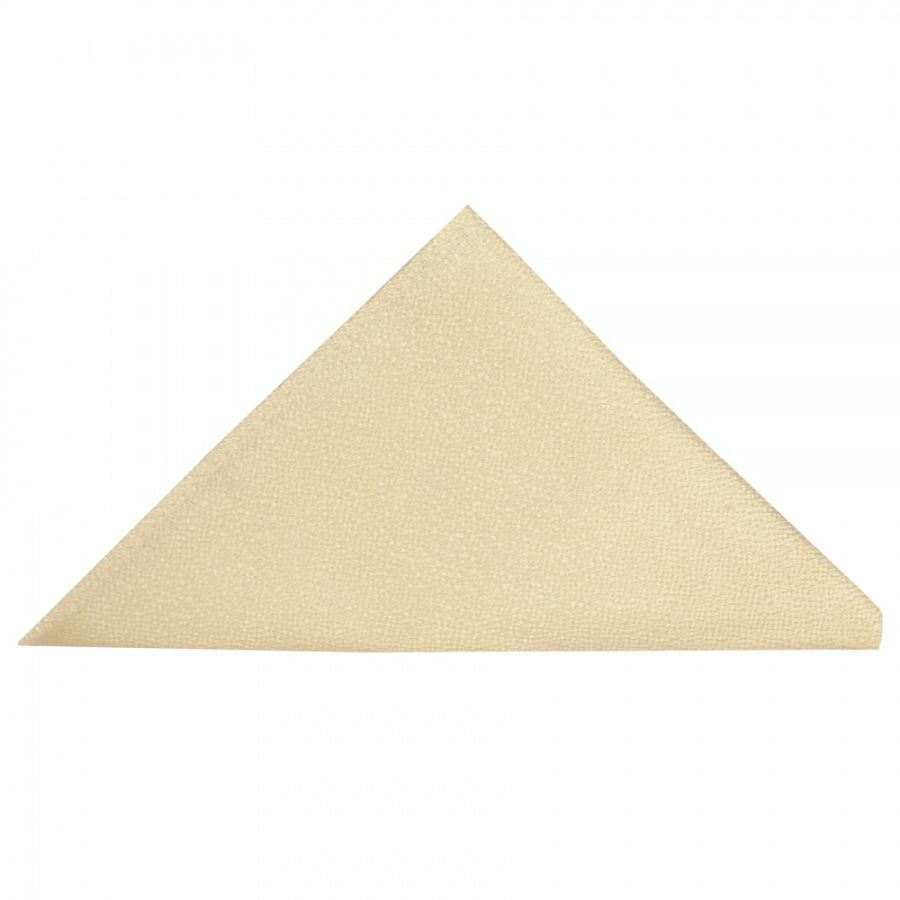 Plain Champagne Textured Silk Skinny Men's Tie and Pocket Square Set