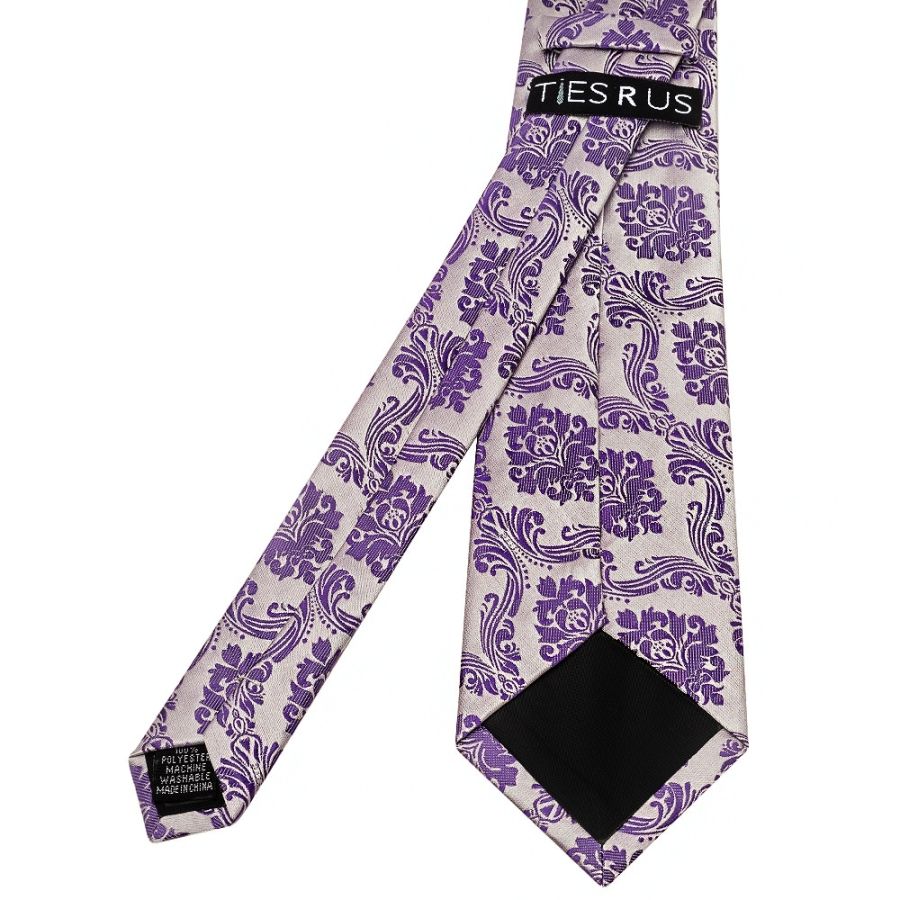 Purple Paisley Skinny Men's Tie