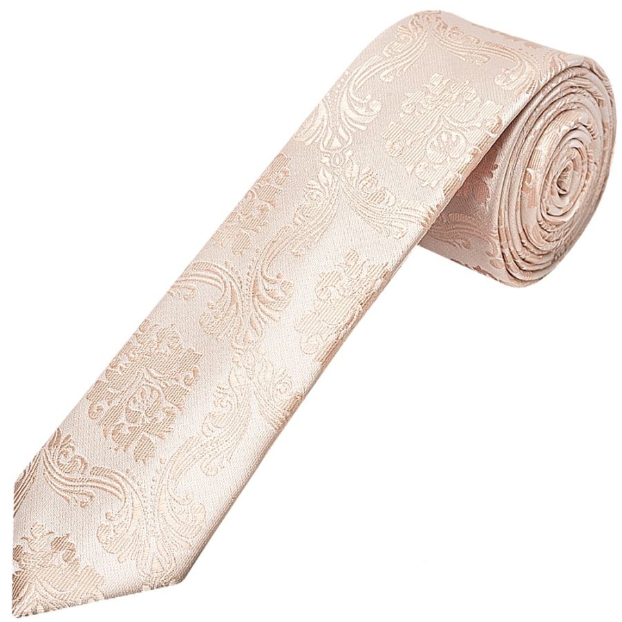 Nude Paisley Skinny Boys Tie