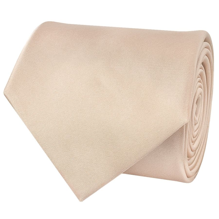 Plain Nude Satin Classic Mens Tie