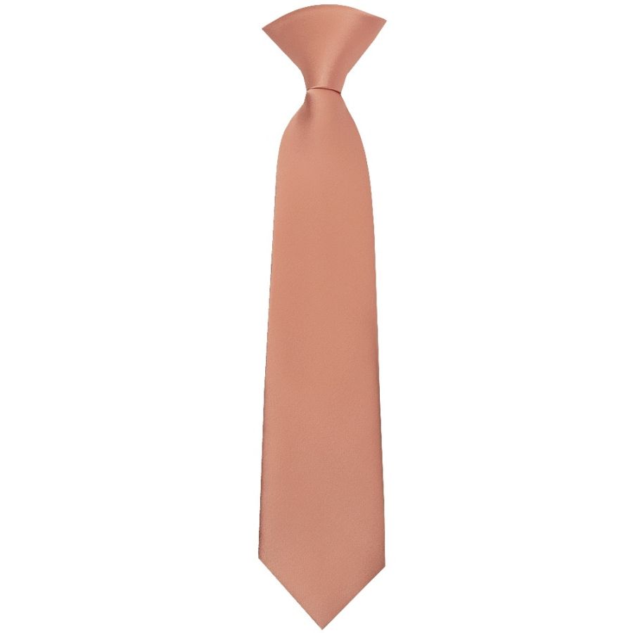 Pre Tied Rose Quartz Satin Boys Tie Age 4-7