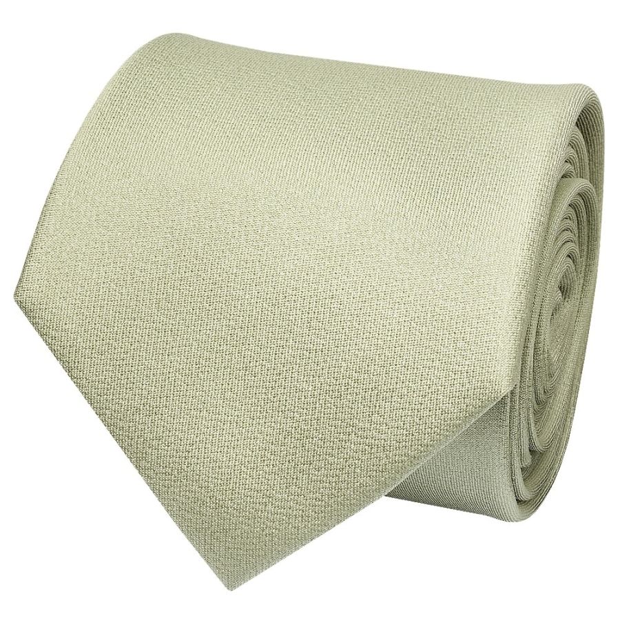 Plain Sage Green Silk Classic Men's Tie and Pocket Square Set