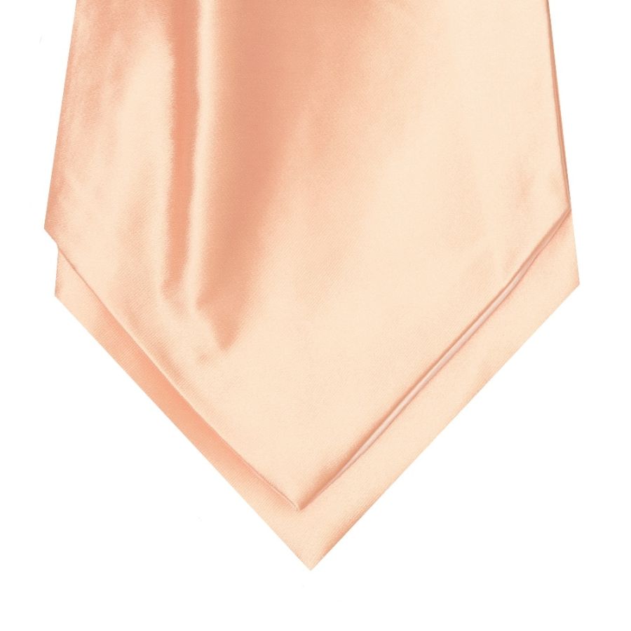 Plain Light Peach Satin Men's Cravat Tie