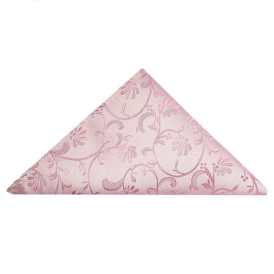 Dusty Pink Floral Men's Cravat Tie and Pocket Square Set