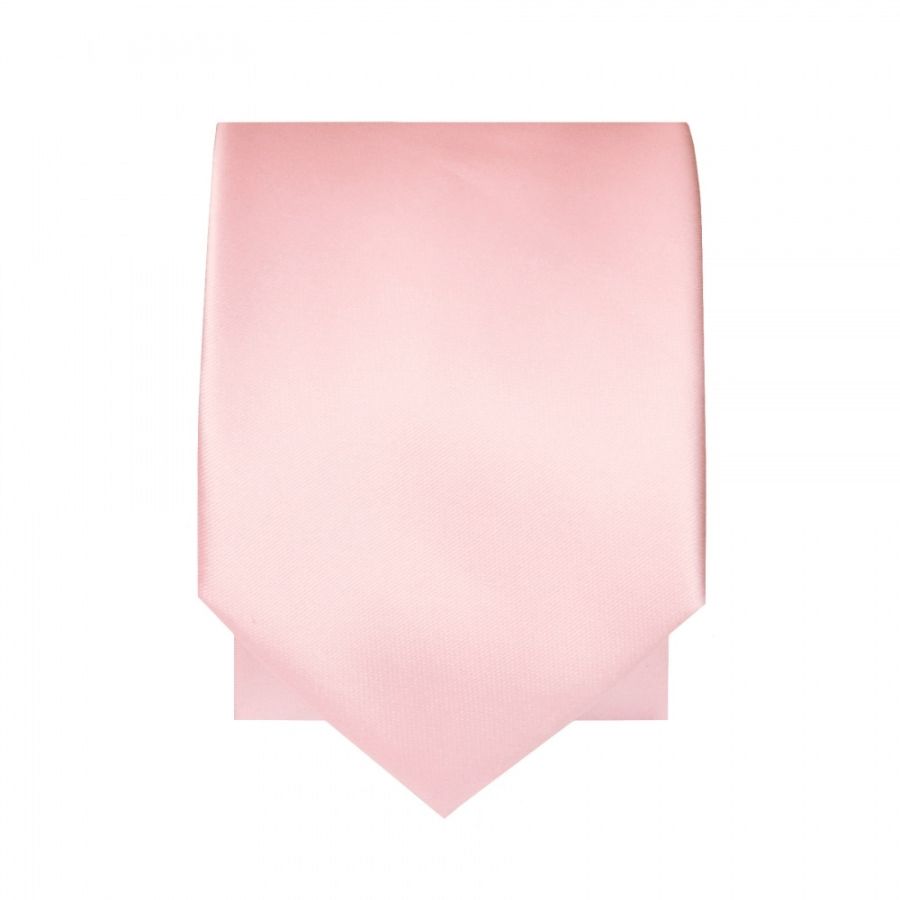 Plain Blush Pink Satin Skinny Boys Tie