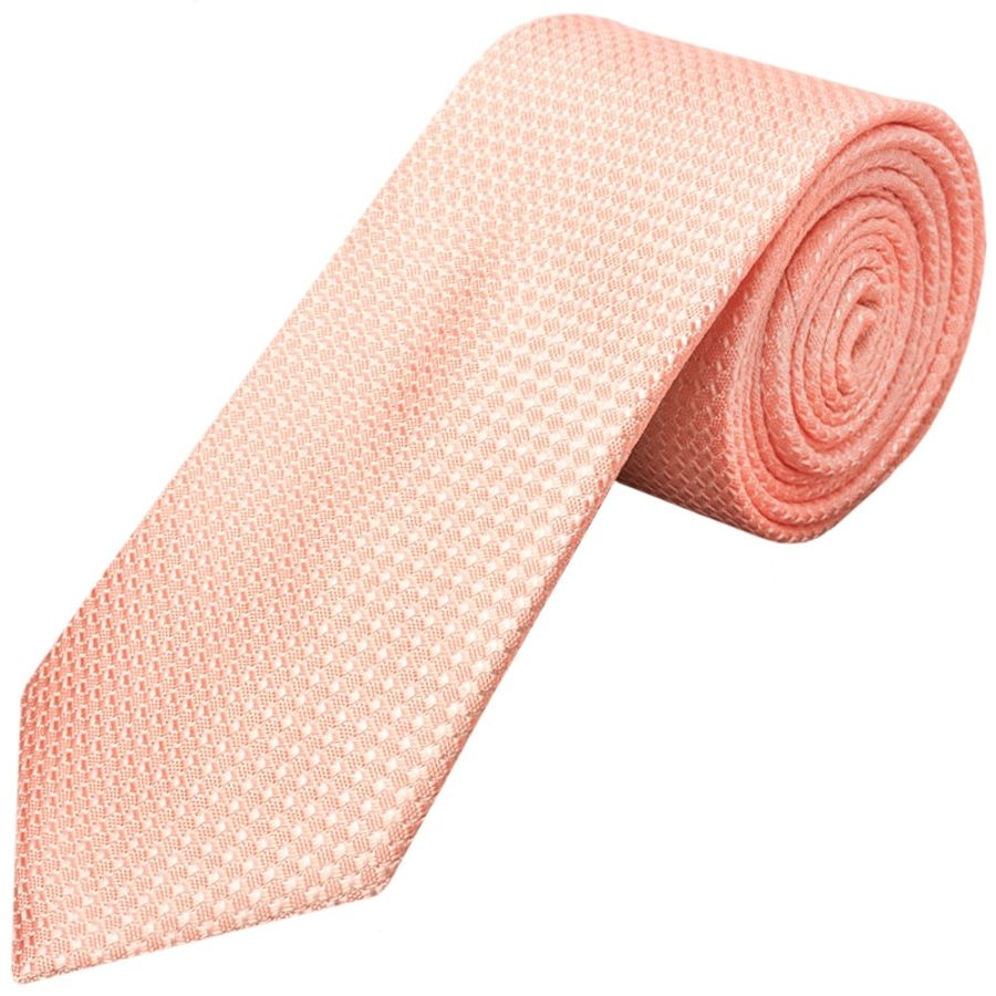 Peach Textured Classic Tie