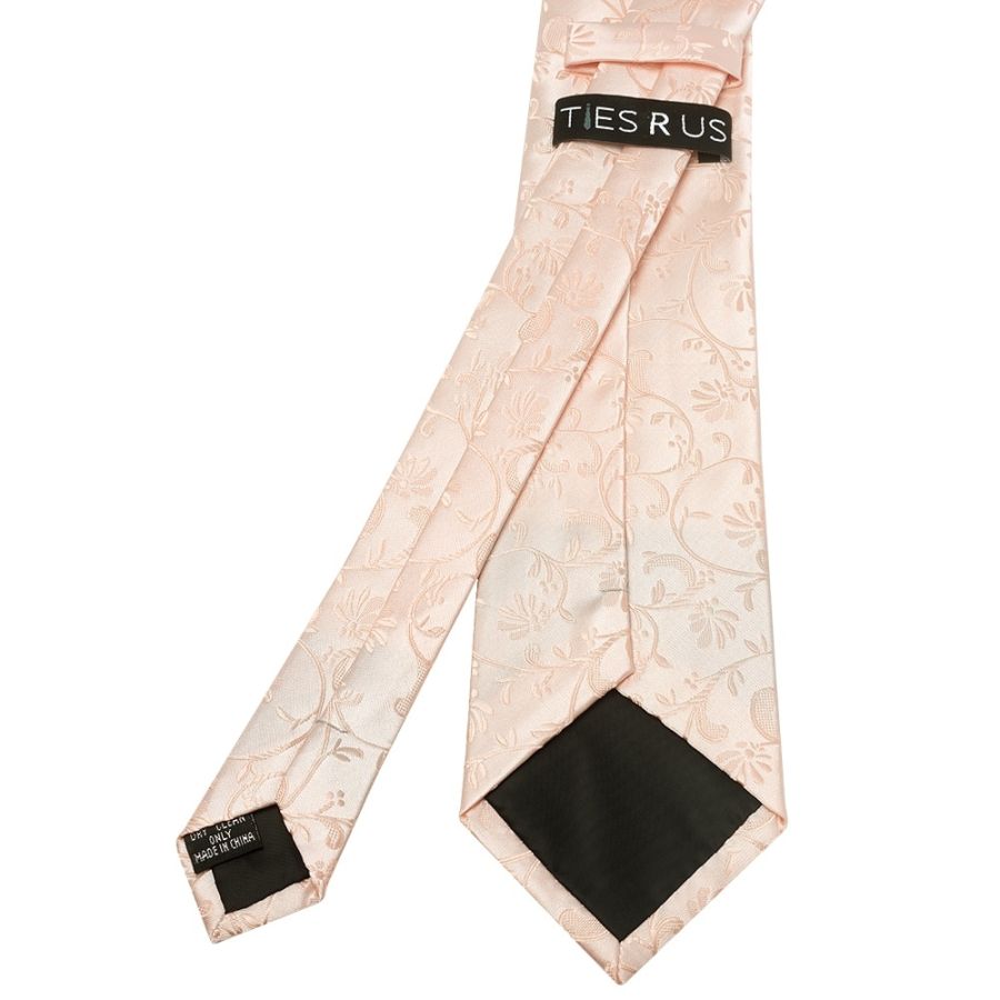 Light Peach Floral Classic Men's Tie