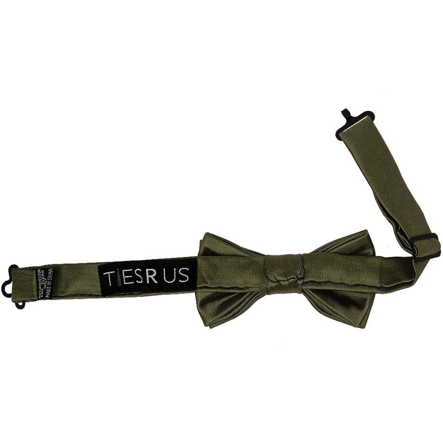 END OF SEASON Plain Leaf Green Handmade Boys Bow Tie Age 4-7 Years