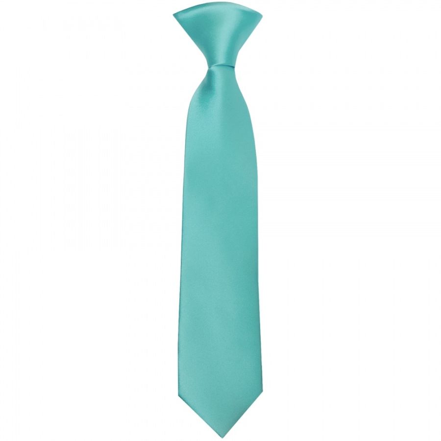 Pre Tied Tiffany Blue Satin Boys Tie Age 4-7