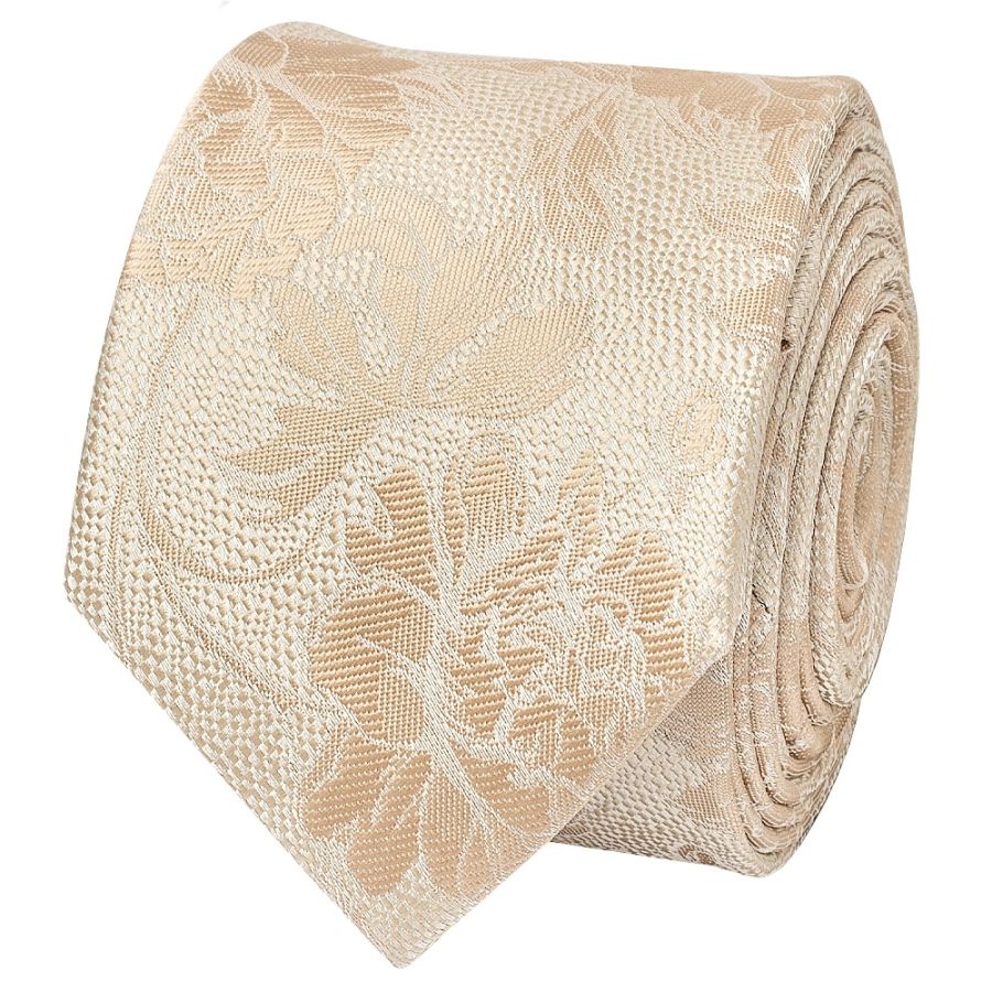 Gold Flower Skinny Men's Tie
