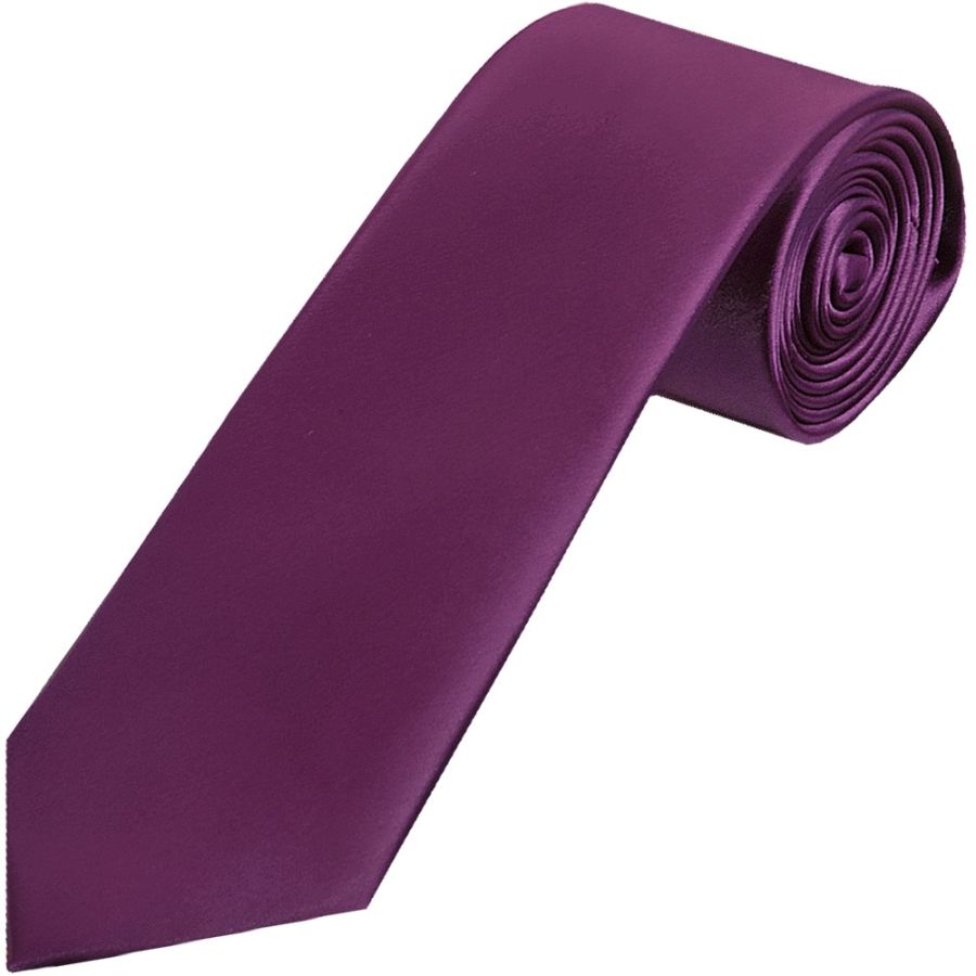 Plain Plum Satin Classic Men's Tie