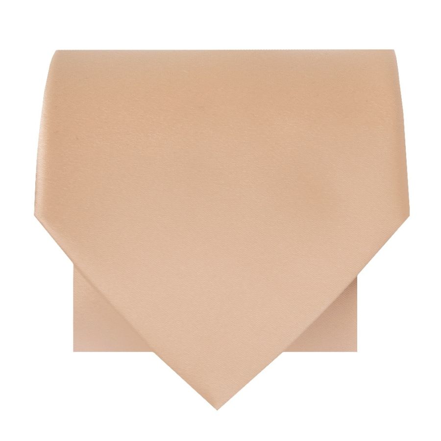 Plain Nude Satin Classic Mens Tie