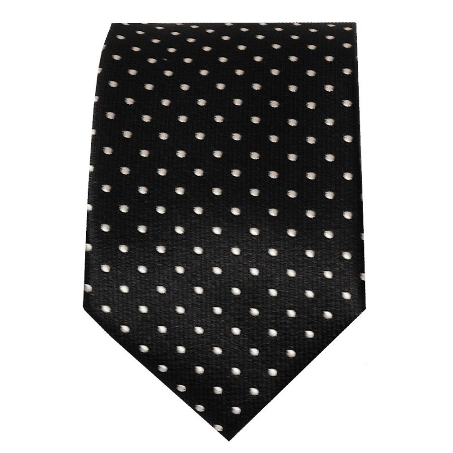 Black Polka Dot Skinny Boy's Tie