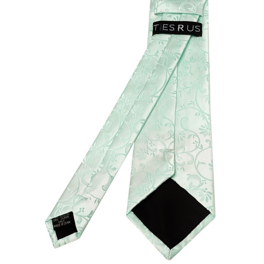 Mint Green Floral Classic Men's Tie