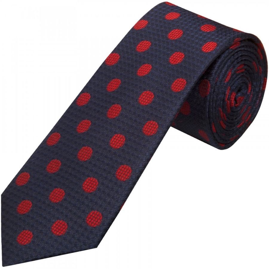 Navy with Red Dot Classic Men's Tie