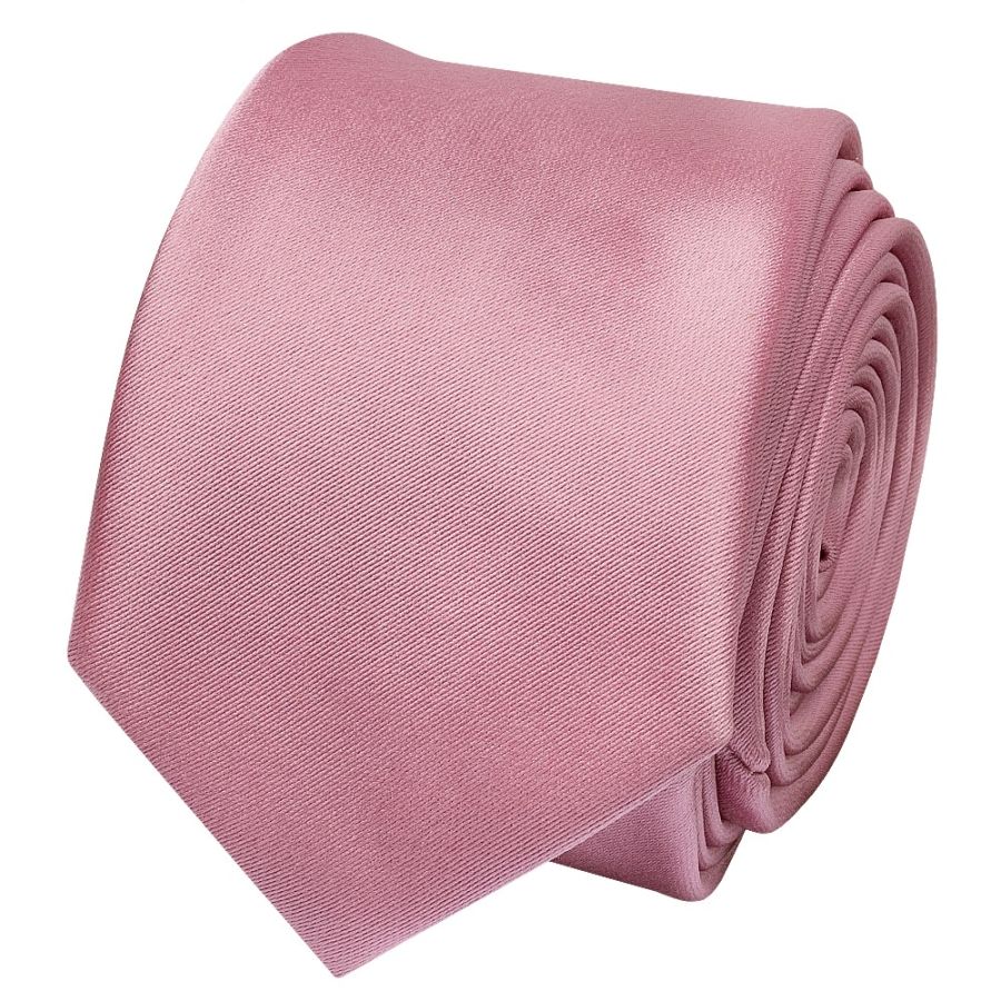 Dusty Pink Satin Skinny Boys Tie