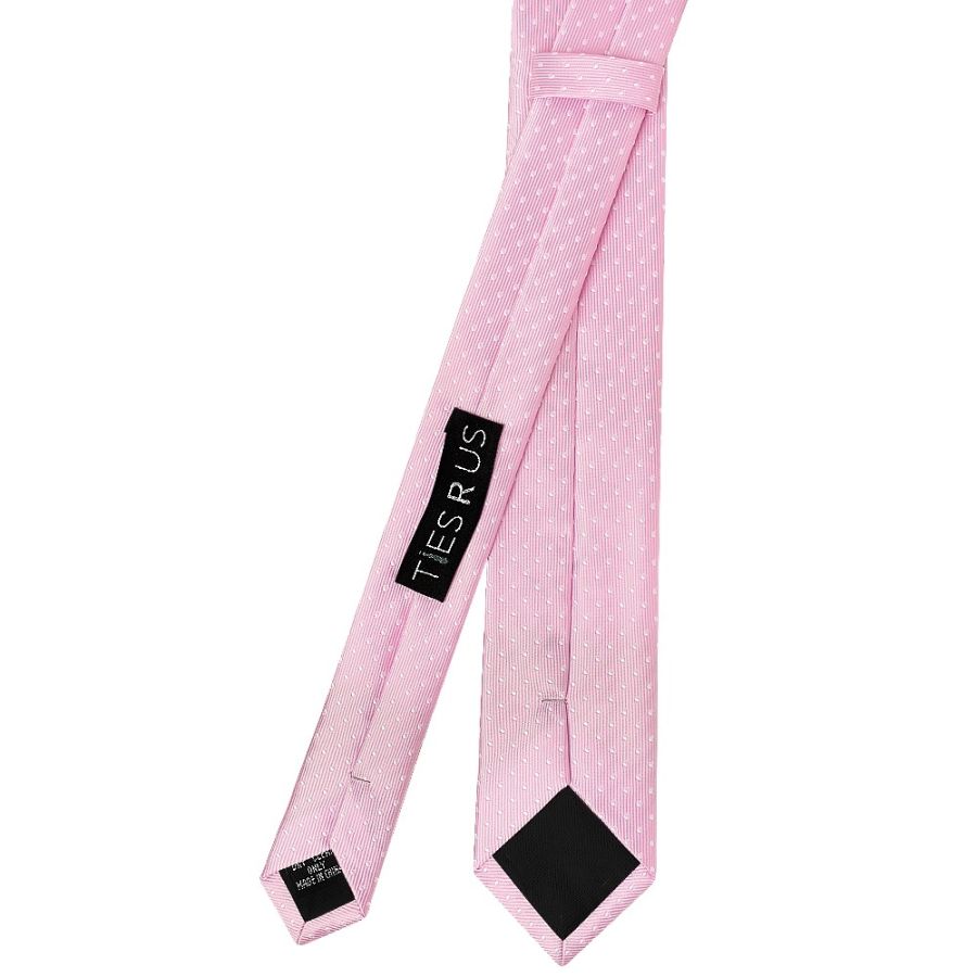 Pink and White Polka Dot Skinny Boys Tie