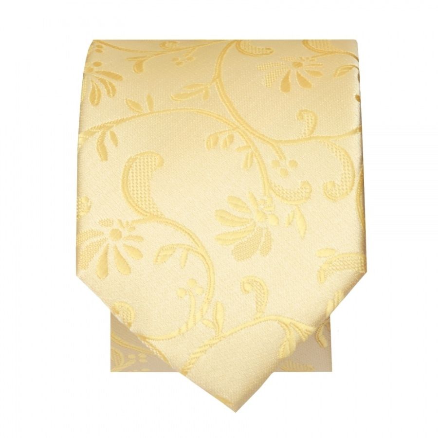 END OF SEASON STOCK Gold Floral Skinny Boys Tie