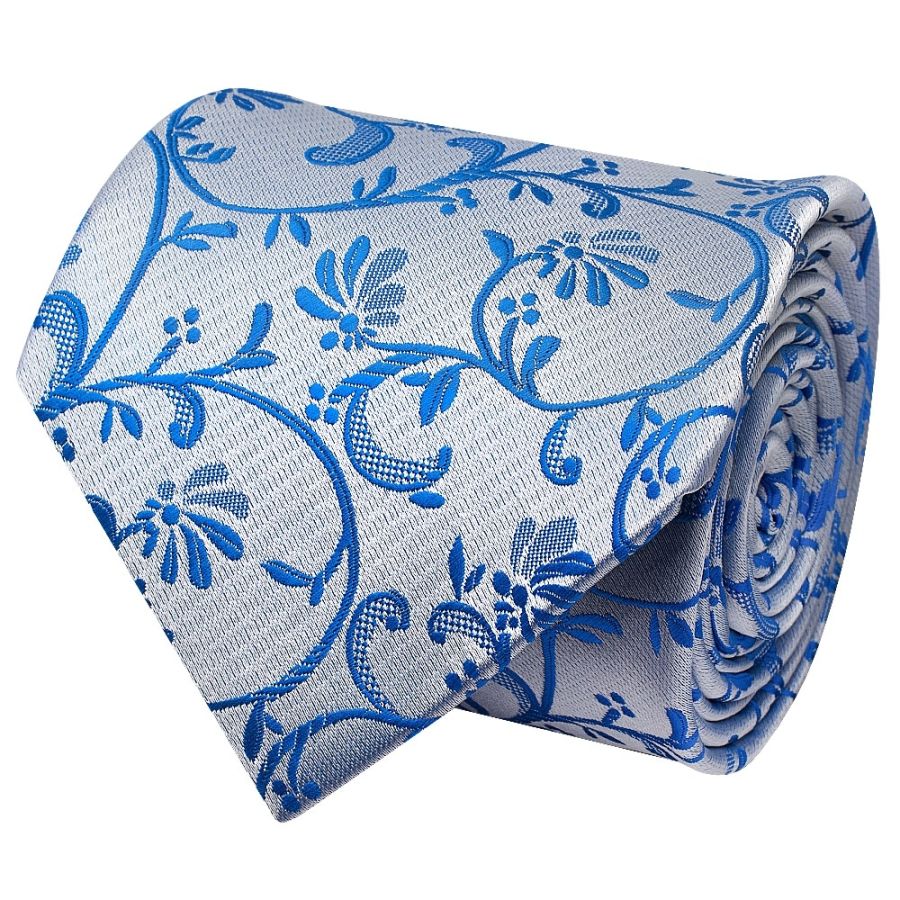 Royal Blue Floral Classic Men's Tie