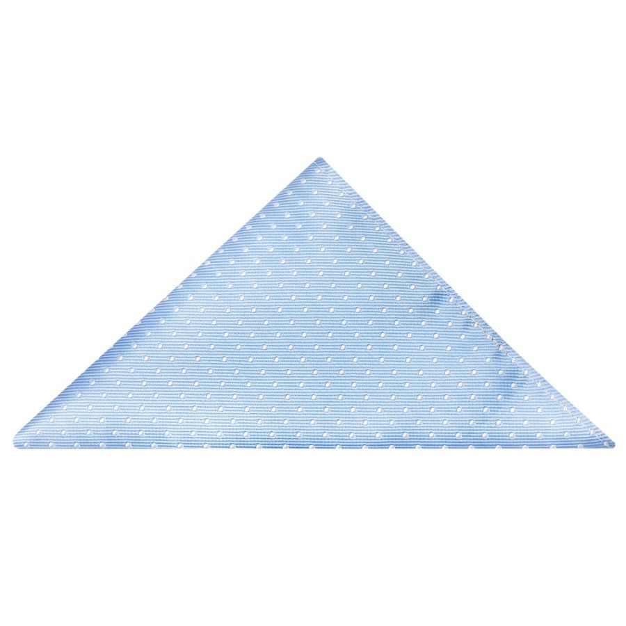 Light Blue and White polka dot Pocket Square