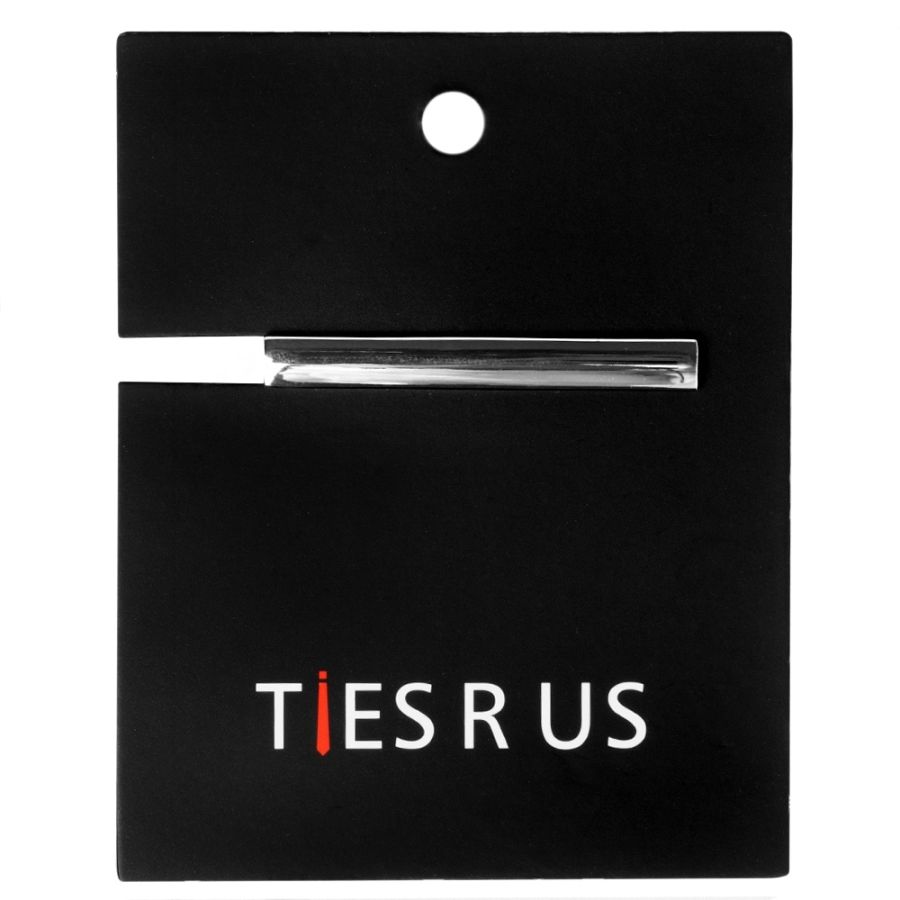 Plain Silver Metal Bar Tie Clip