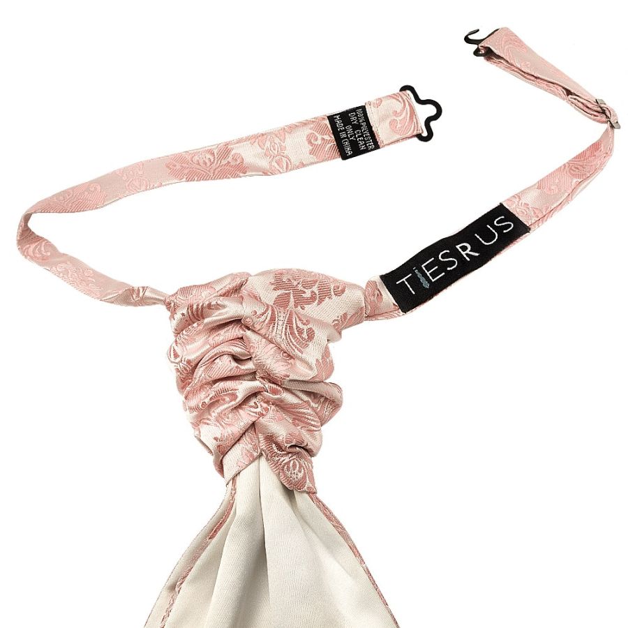 Rose Gold Paisley Men's Cravat Tie and Pocket Square Set