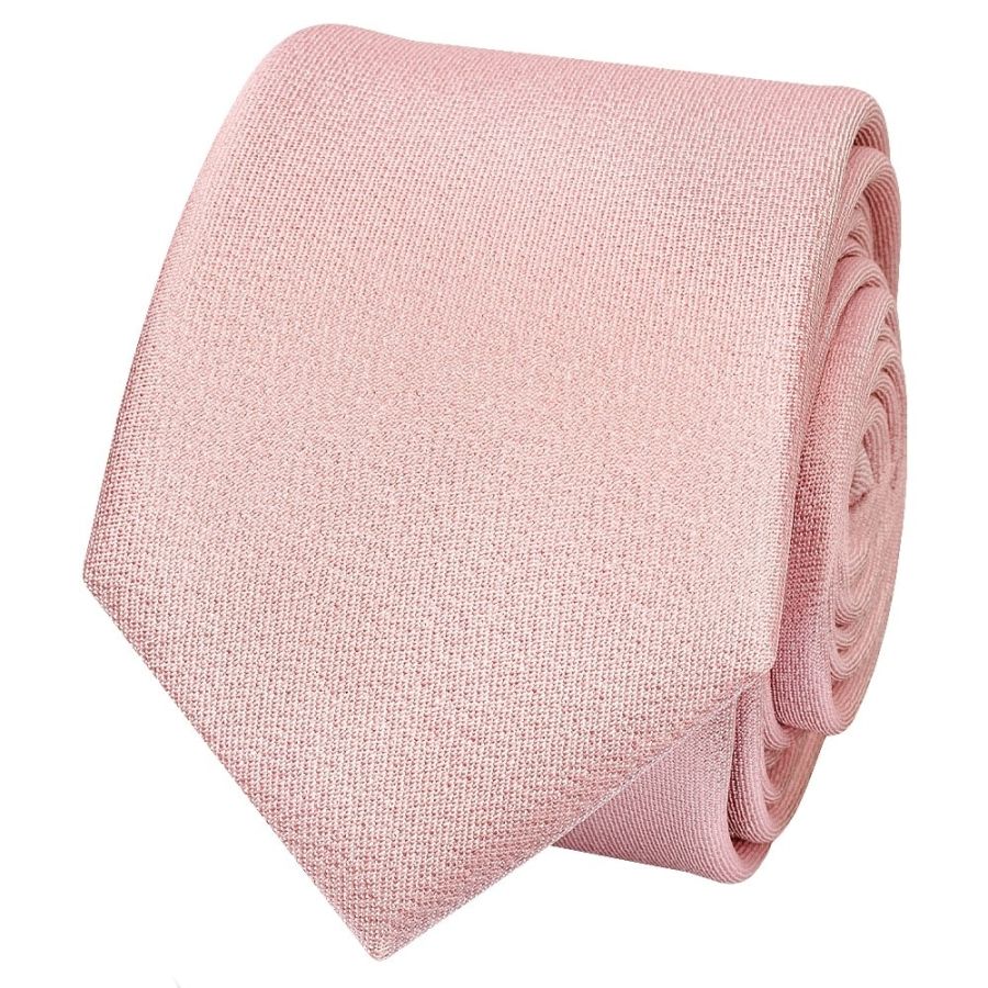 Plain Dusty Rose Silk Skinny Boys Tie and Pocket Square Set