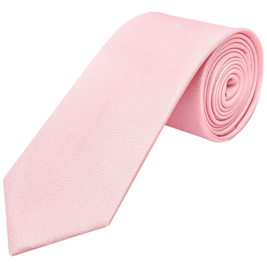 Plain Blush Pink Silk Classic Men's Tie
