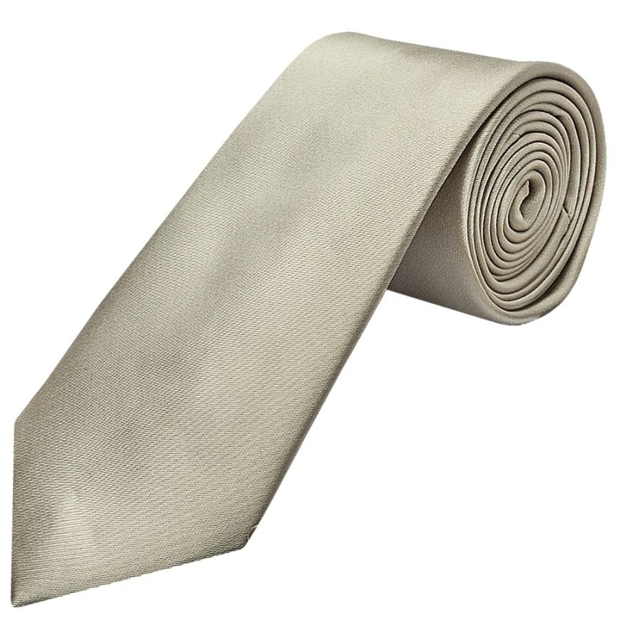 Plain Dusty Sage Satin Classic Mens Tie and Pocket Square Set