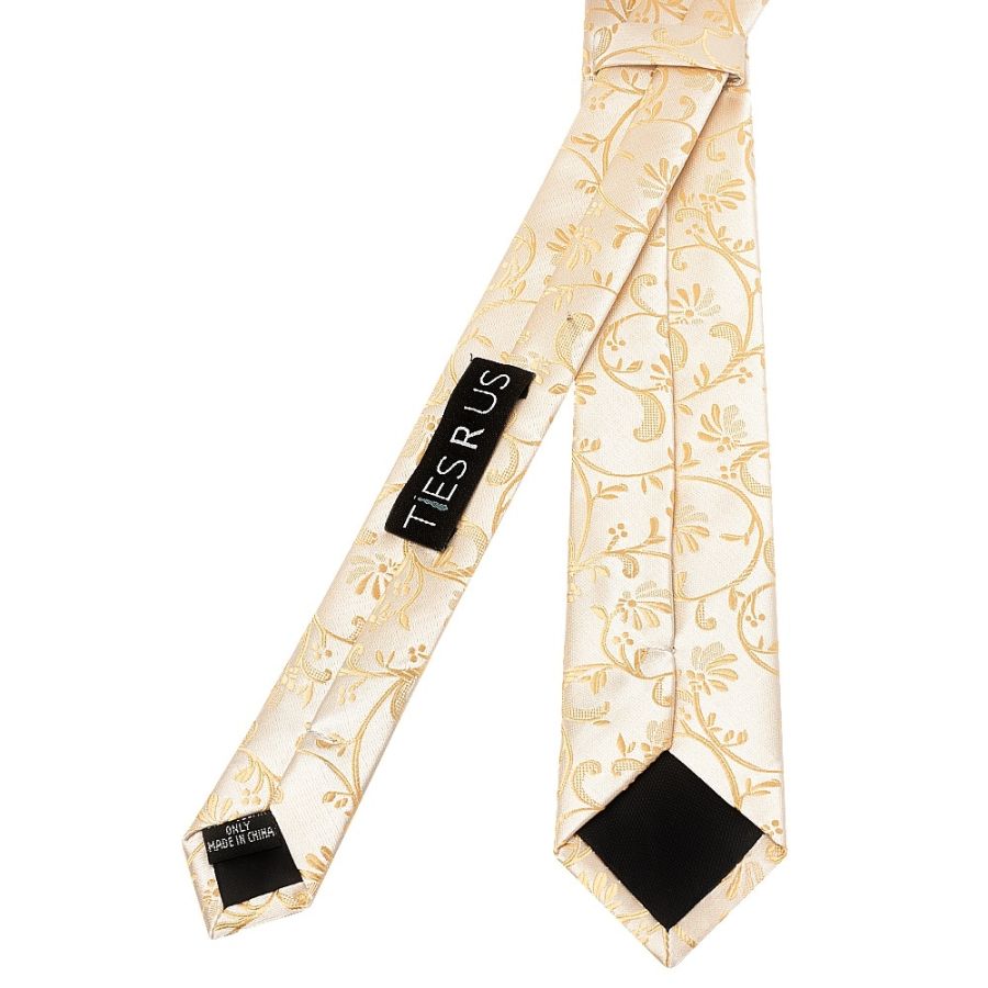 Caramel Floral Skinny Men's Tie