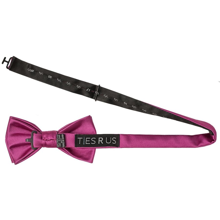 Plain Fuchsia Pink Handmade Mens Bow Tie