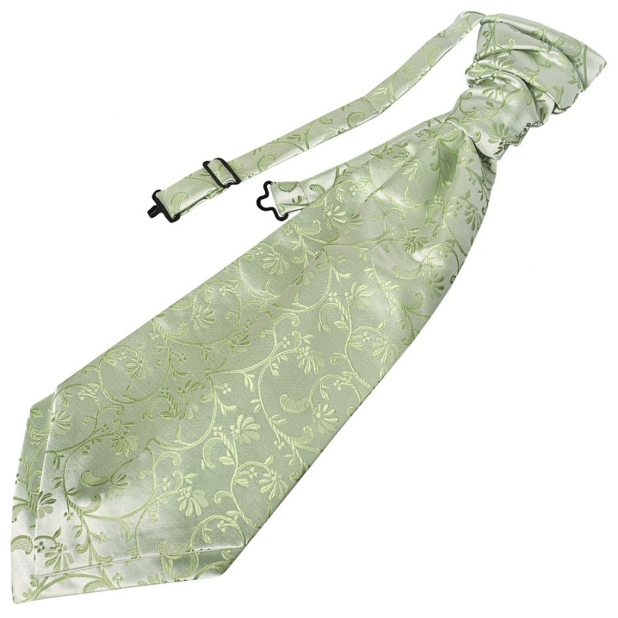 Sage Green Floral Men's Cravat Tie