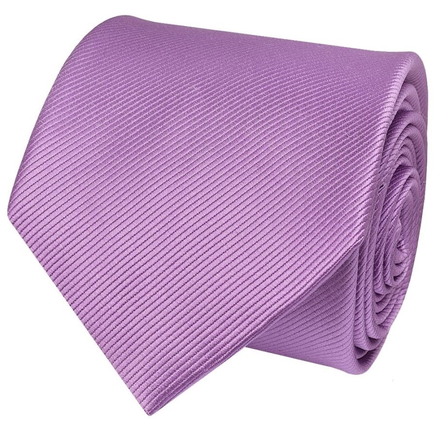 Lilac Silk Twill Classic Men's Tie and Pocket Square Set