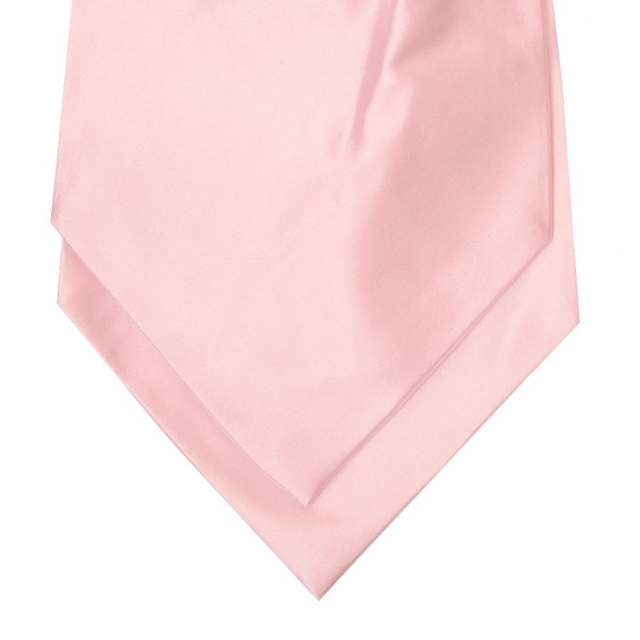 Plain Blush Pink Satin Men's Cravat Tie